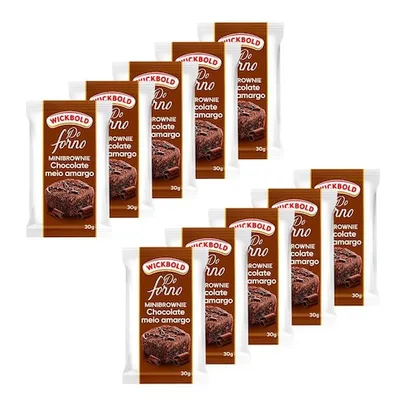 Kit Minibrownie Chocolate Meio Amargo Wickbold Do Forno Pacote 30g - 10 Unidades