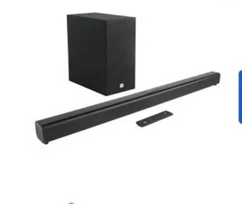 Soundbar JBL SB160BLKBR 220W 2.1 com Bluetooth, USB e HDMI | R$1044