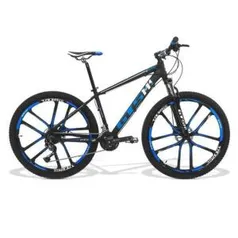 Bicicleta Gts Aro 29 Freio A Disco Hidráulico Câmbio Shimano Alívio 27 Marchas + Amortecedor E Rodas - Preto e Azul