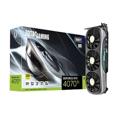  Zotac NVIDIA GeForce RTX 4070 Ti Trinity OC, 12GB, GDDR6X, 192 Bits, HDMI e DP, DLSS, 