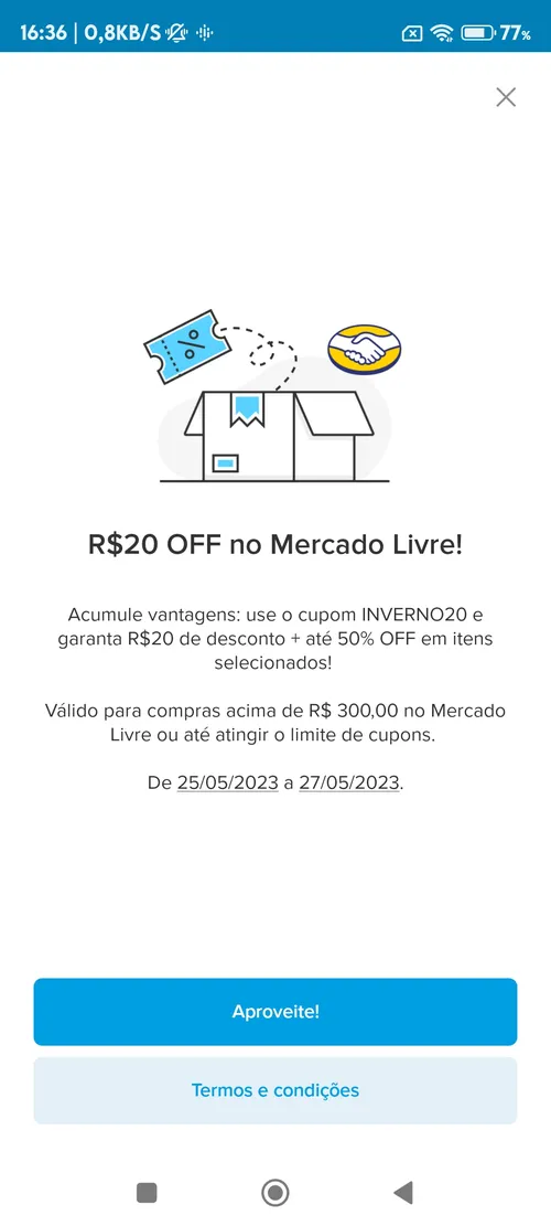 Imagem na descrição da promoção