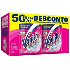 LEVE + PAGUE - : Tira Manchas Sem Cloro VANISH Poder O2 Pó 450g + Tira Manchas Sem Cloro VANISH Poder O2 Crystal White Pó 450g