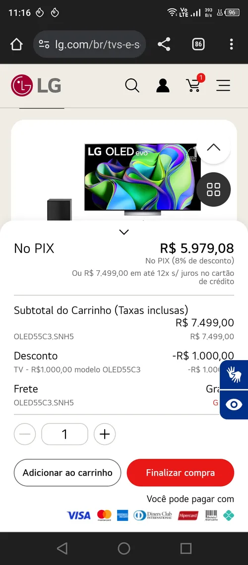 Imagem na descrição da promoção