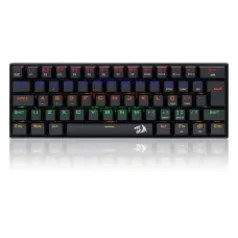 Teclado Gamer Mecânico Redragon Lakshmi, Rainbow, Switch Brown, ABNT2, 60%, Black, K606R PT-BROWN