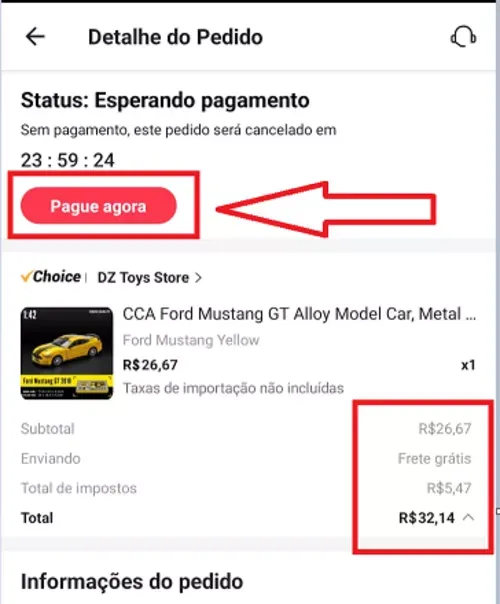 Imagem na descrição da promoção