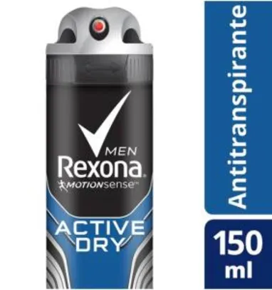 Desodorante Antitranspirante Rexona Active Dry/Azul 150ml | R$ 3