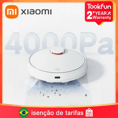 Robô Aspirador de Pó Xiaomi mijia 3C branco com esfregão