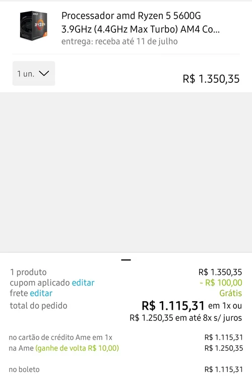 Imagem na descrição da promoção