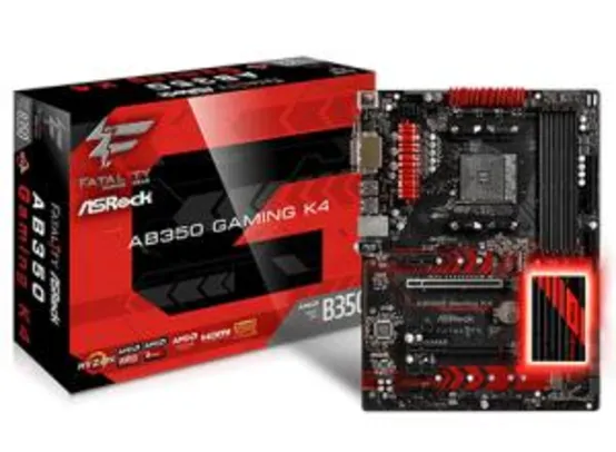 PLACA MÃE ASROCK FATAL1TY AB350 GAMING K4 DDR4 CFX AMD AM4