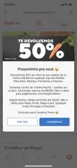 Rappi | Devolução de 50% | Mínimo 180,00