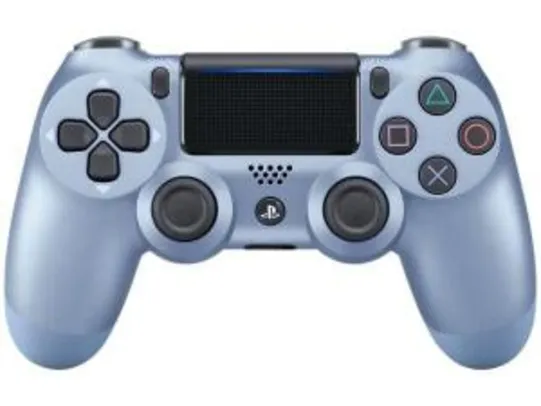 [ CLUBE DA LU + APP ] Controle para PS4 sem Fio Dualshock 4 Sony - Azul Titânio