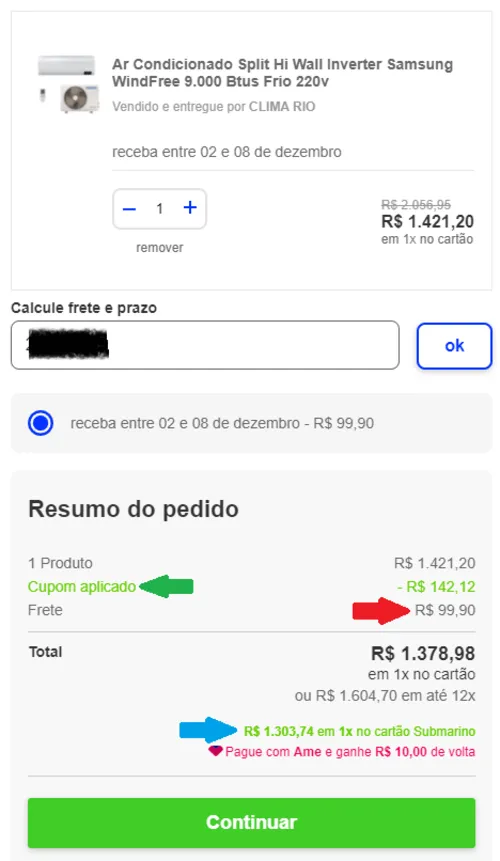 Imagem na descrição da promoção