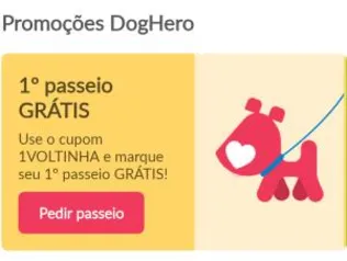 DogHero - Primeiro passeio GRÁTIS