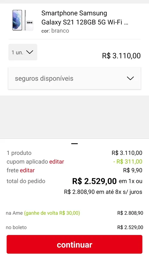 Imagem na descrição da promoção