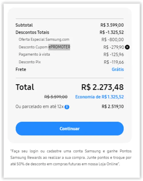 Imagem na descrição da promoção