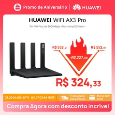 Roteador Huawei AX3 Pro Quad-Core Wi-Fi 6 300Mbps