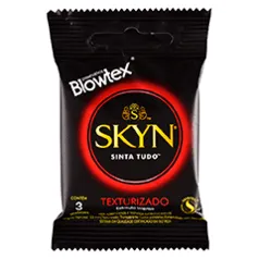 [Leve 3 por 6,86 cada] Preservativo Blowtex Skyn Texturizado Com 3 Unidades