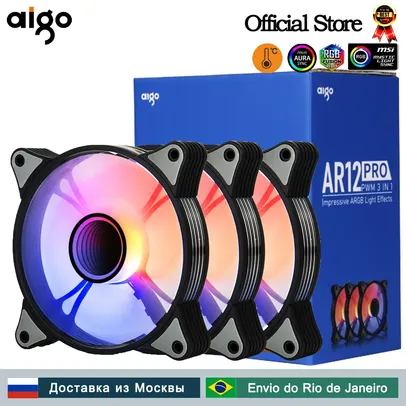 Ventilador argb com dissipador de calor rgb para pc Aigo