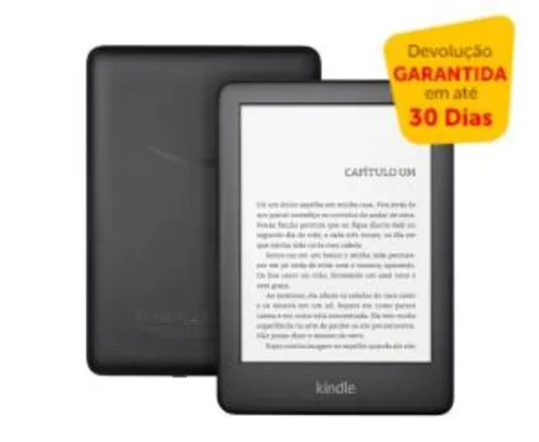 E-reader Amazon Kindle 10ª Geração Preto Tela de 6 Wi-Fi 4GB de Memória Iluminação Embutida