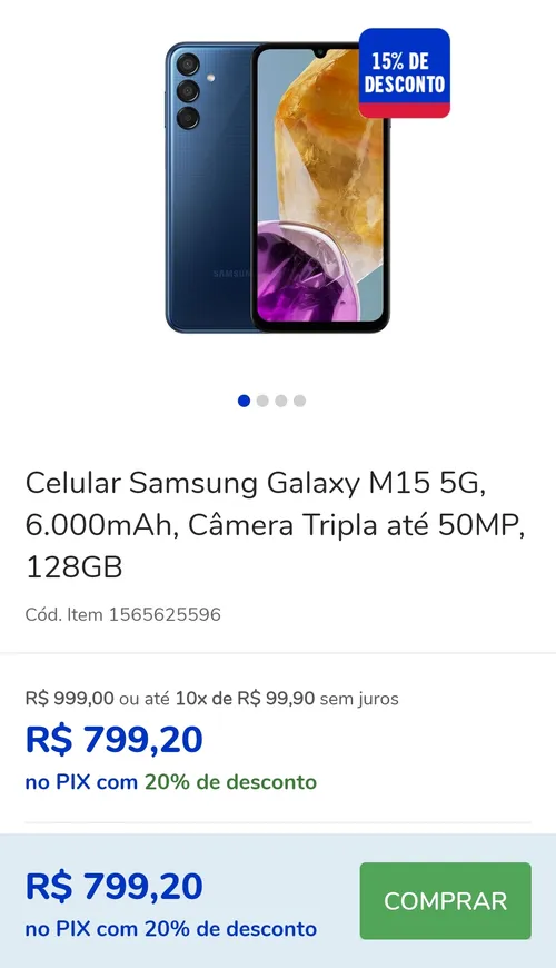 Imagem na descrição da promoção