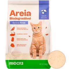 Areia Higiênica Meau Biodegradável Grãos Finos para Gatos 12kg