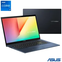 Notebook Asus VivoBook 15, Intel® Core™ i7 1165G7, 8GB, 1TB + 256GB SSD, Tela de 15,6'', Intel Iris Xe - X513EA-EJ1062T