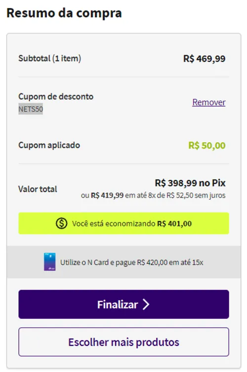 Imagem na descrição da promoção