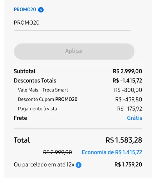 Imagem na descrição da promoção