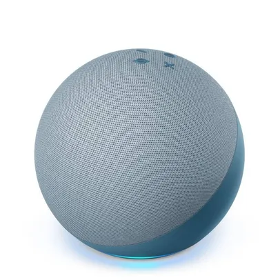 Echo Amazon Smart Speaker Alexa 4a Geração com som Premium Hub em Português Azul