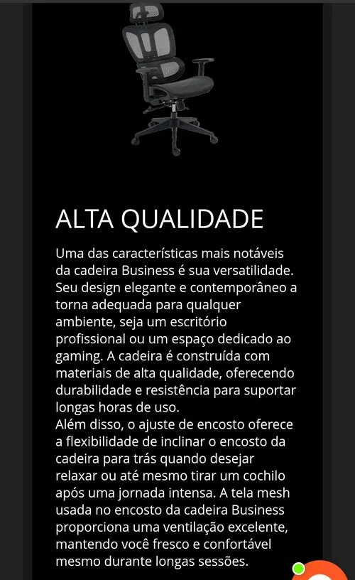 Imagem na descrição da promoção