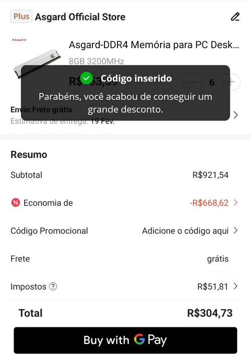 Imagem na descrição da promoção