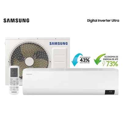 [App] Ar Condicionado Split Hi Wall Samsung Digital Inverter Ultra 12.000 Btu/H Frio Ar12tvhzdwknaz – 220 V | R$1620