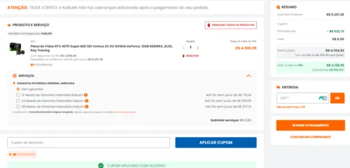 Imagem na descrição da promoção