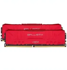 Memória Crucial Ballistix Sport LT, 16GB (2X8), 2666MHz, DDR4, CL16, RGB, Vermelha | R$540