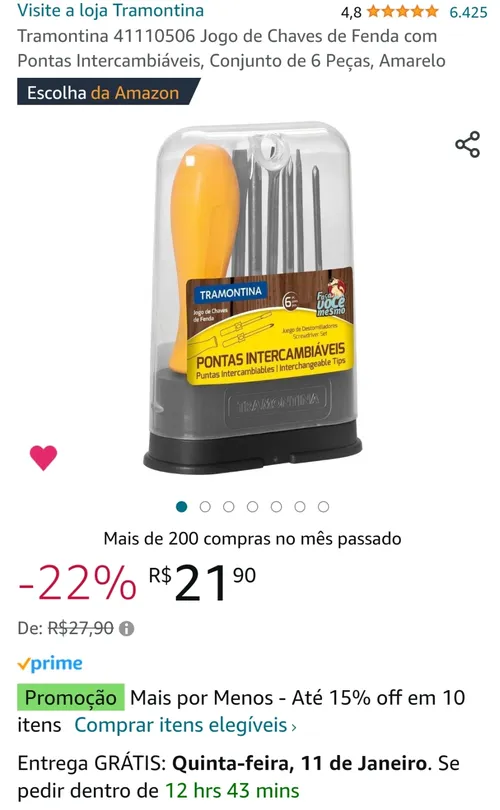 Imagem na descrição da promoção