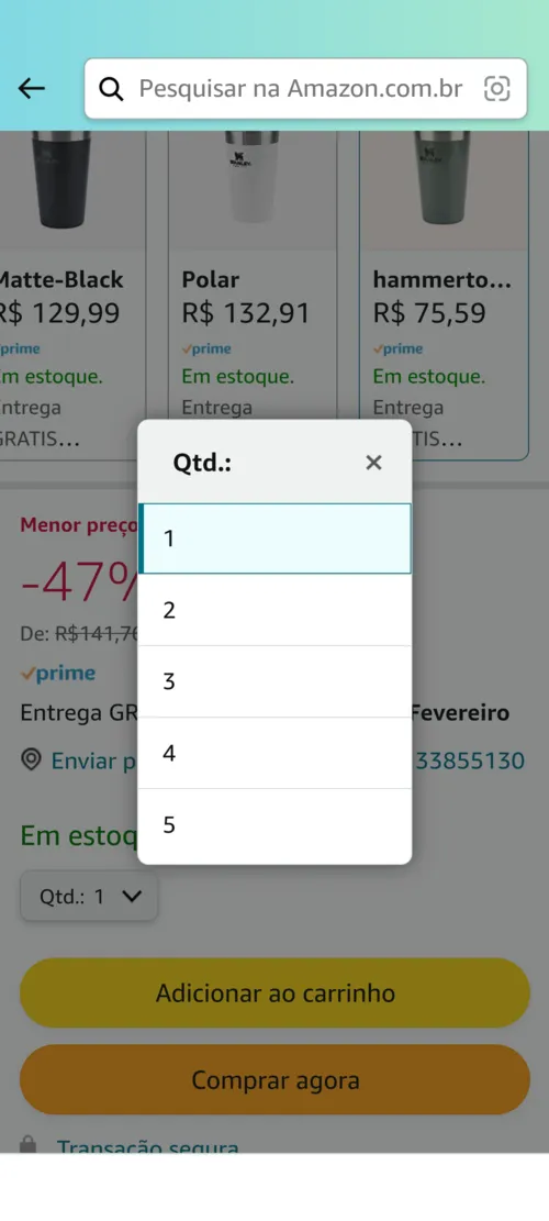 Imagem na descrição da promoção