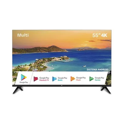 [AME R$ 1781,73]Smart TV DLED 55'' 4K Multi Android, 4 HDMI, 2 USB