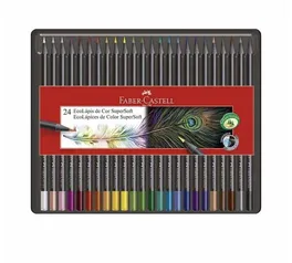 Lápis de Cor EcoLápis SuperSoft 24 Cores Faber-Castell BT 1 UN