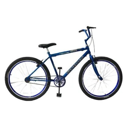 Bicicleta Aro 26 Masculina MTB Freio V Brake Aro Aero Reforçado Revisada e Lubrificada - Azul