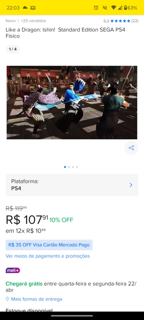 Imagem na descrição da promoção