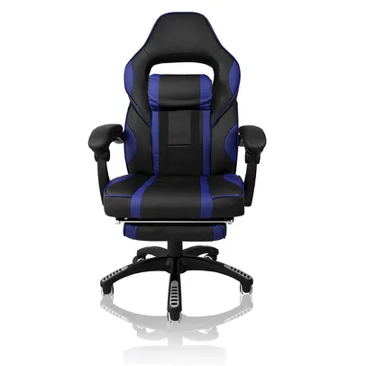 Cadeira Gamer Concórdia Ac-8069 Reclinável Com Detalhes Em Azul