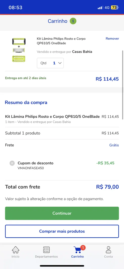 Imagem na descrição da promoção