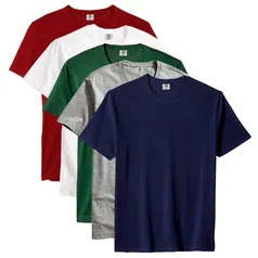 Kit com 5 Camisetas Masculina Básica Algodão Part.B Premium Macarella