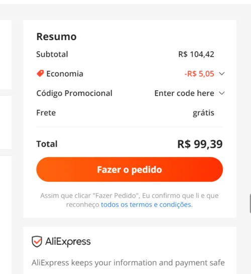 Imagem na descrição da promoção