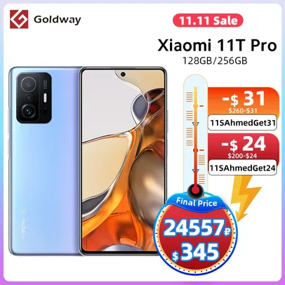 Smartphone Xiaomi 11T Pro 8/128GB, Snapdragon 888, Tela 120hz, 5G, Câmera 108mp