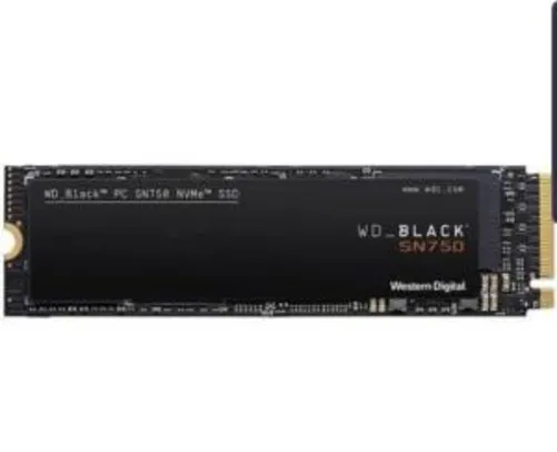 SSD WD Black SN750, 500GB, M.2, NVMe, Leitura 3470MB/s, Gravação 2600MB/s - [R$ 599,90 à vista no boleto bancário]