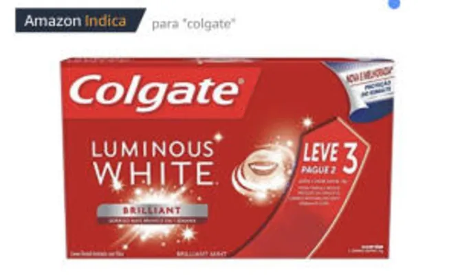 [PRIME] Creme Dental Colgate Luminous White Brilliant Mint 70G Leve 3 Pague 2