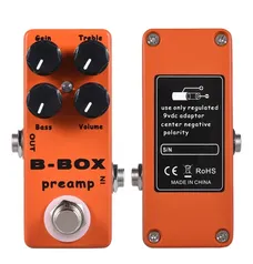 Pedal Mosky B-box Guitarra Elétrica Preamp Overdrive