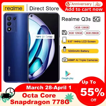 Smartphone Realme Reyno Q3s 5G  6GB/128Gb 