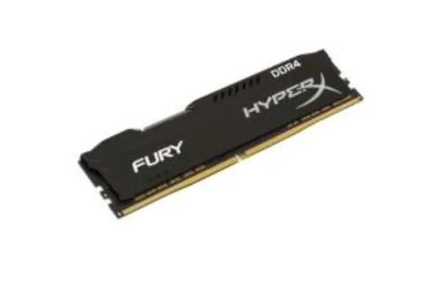 Memória HyperX Fury, 8GB, 2400MHz, DDR4, CL15, Preto - HX424C15FB2/8 por R$ 229